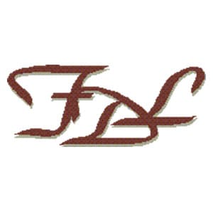 A brown and white logo of the fdl company.